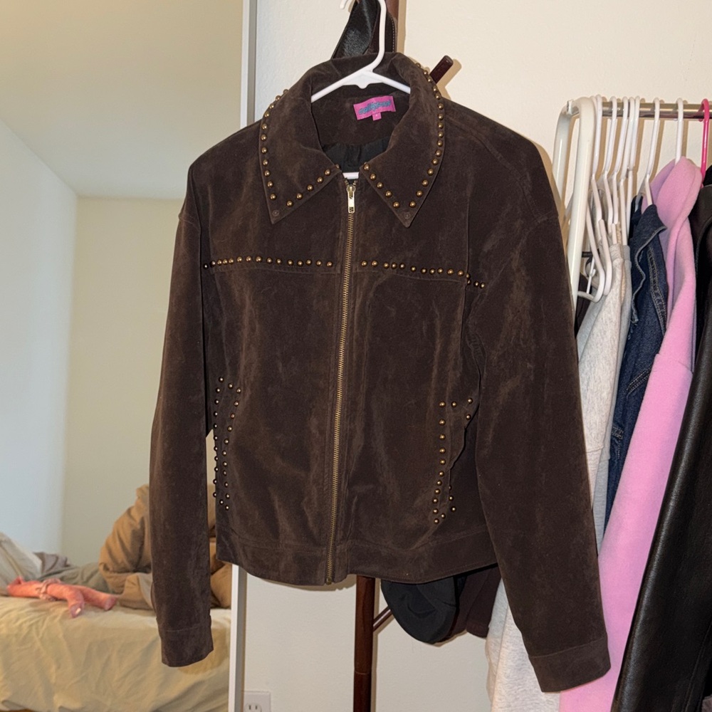 NWOT Edikted Brown Studded Women's Jacket